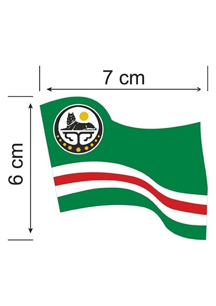 Çeçen Dalgalı Bayrak Etiket 7 x 6 cm fiyatları