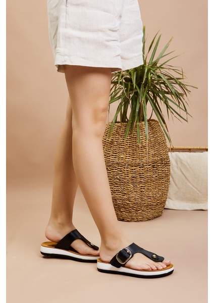 Selda Kadın Siyah Hakiki Deri Düz Terlik 985 23-4408 Bn Trlk Y23 fiyatları