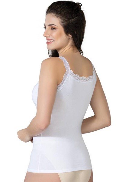 Beyaz Modal Cotton Dantelli Atlet fiyatları