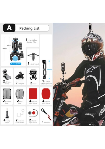İNSTA360 Kamera Bisiklet / Motorsiklet Kiti