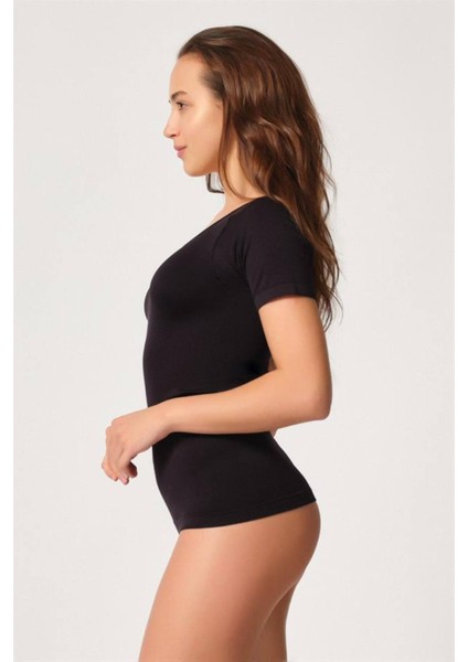 Siyah Soft Yarım Kollu Atlet modelleri