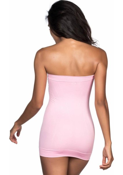 Pembe Soft Desenli Straplez Atlet modelleri