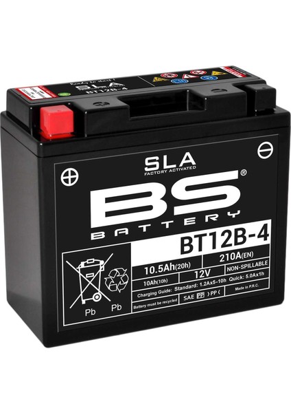 BT12B-4 (Sla) Motosiklet Aküsü Sla Tipi