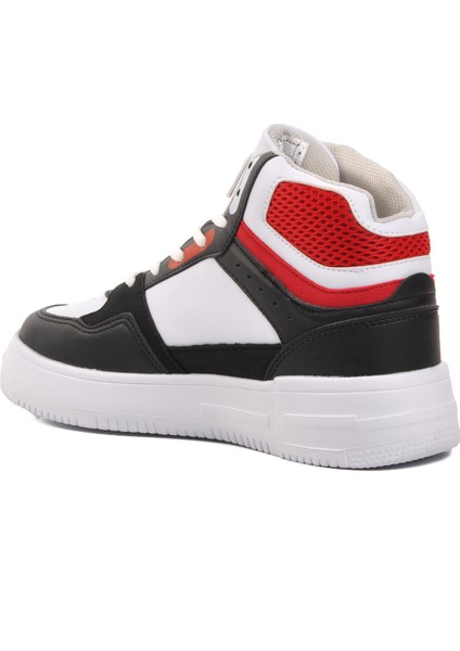Berry Hi Beyaz-Siyah-Kırmızı Bağcıklı Unisex Hi Sneaker fırsatları