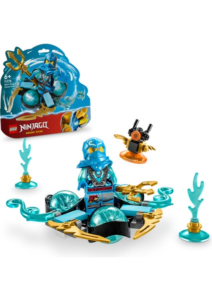 Ninjago Nya'nın Ejderha Gücü Spinjitzu Drifti 71778 - 6 Yaş ve Üzeri Çocuklar İçin Nya Minifigür İçeren Yaratıcı Oyuncak Yapım Seti (57 Parça)