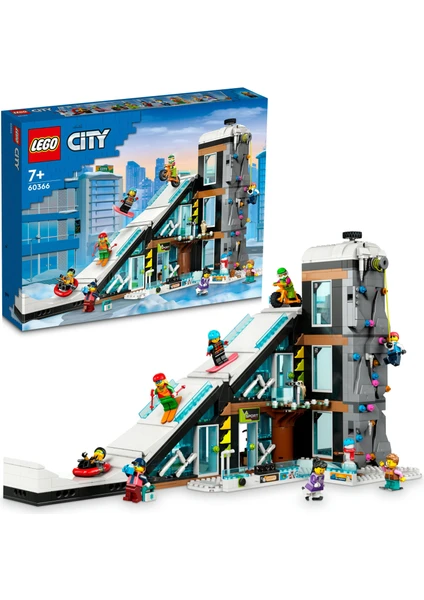 LEGO® City Kayak ve Dağcılık Merkezi 60366 - 7 Yaş ve Üzeri Kayak Hayranı Çocuklar İçin  Yaratıcı Oyuncak Yapım Seti (1.054 Parça)