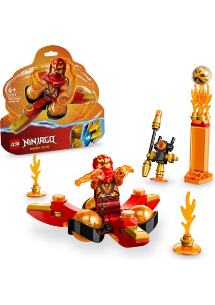 Ninjago Kai'nin Ejderha Gücü Spinjitzu Saltosu 71777 - 6 Yaş ve Üzeri Çocuklar İçin Kai Minifigür İçeren Yaratıcı Oyuncak Yapım Seti (72 Parça)