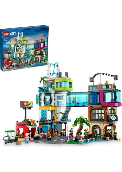 ® City Şehir Merkezi 60380 - 8 Yaş ve Üzeri Çocuklar İçin Çok Özellikli, Yeniden Yapılandırılabilir, Modüler Oyun Seti İçeren Yaratıcı Oyuncak Yapım Seti (2.010 Parça)