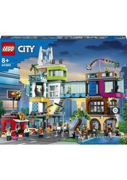 ® City Şehir Merkezi 60380 - 8 Yaş ve Üzeri Çocuklar İçin Çok Özellikli, Yeniden Yapılandırılabilir, Modüler Oyun Seti İçeren Yaratıcı Oyuncak Yapım Seti (2.010 Parça)
