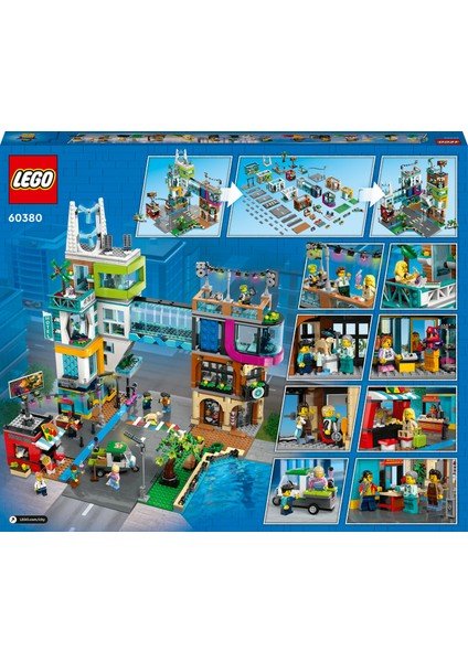 ® City Şehir Merkezi 60380 - 8 Yaş ve Üzeri Çocuklar İçin Çok Özellikli, Yeniden Yapılandırılabilir, Modüler Oyun Seti İçeren Yaratıcı Oyuncak Yapım Seti (2.010 Parça)