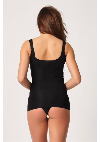 Siyah Göğsü Açık Agraflı Karyoka Destekli Atlet Lazer Korse fiyatları