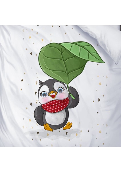 Kutup Yıldızı Penguen Bebek Nevresim Takımı 100x150 Cm