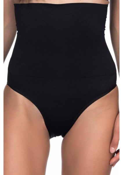 Siyah Yüksek Bel Double Slip Korse