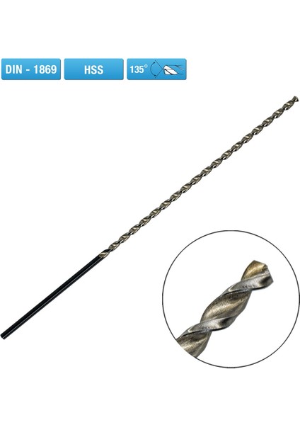 5357 Hss Parabolik Uzun Matkap Ucu 2.5 mm