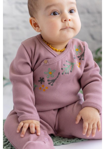 Kız Bebek Nakışlı Kaşkorse Ayaklı Tulum fiyatları