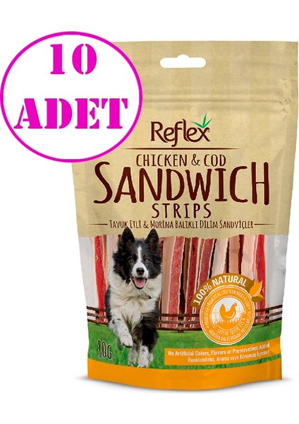 Chicken Sandviç Stripts 80 gr 10 Ad