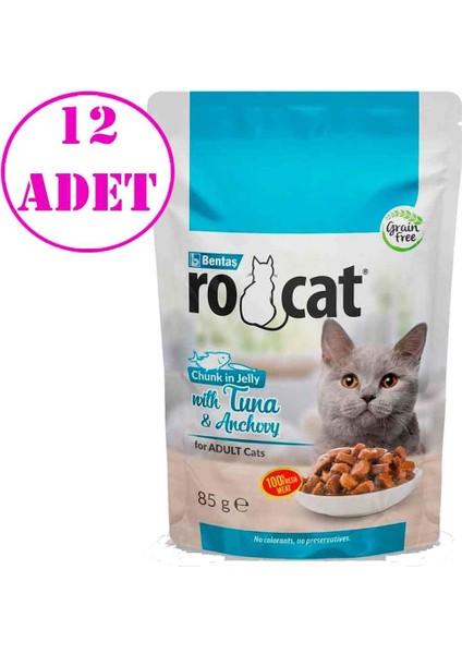 Ton Balıklı Hamsili Kedi Yaş Maması 85 gr 12 Ad