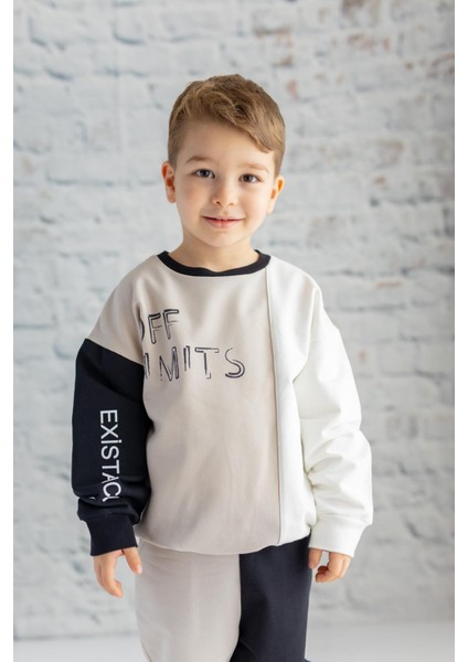 Erkek Çocuk Renk Bloklu Sweatshirt