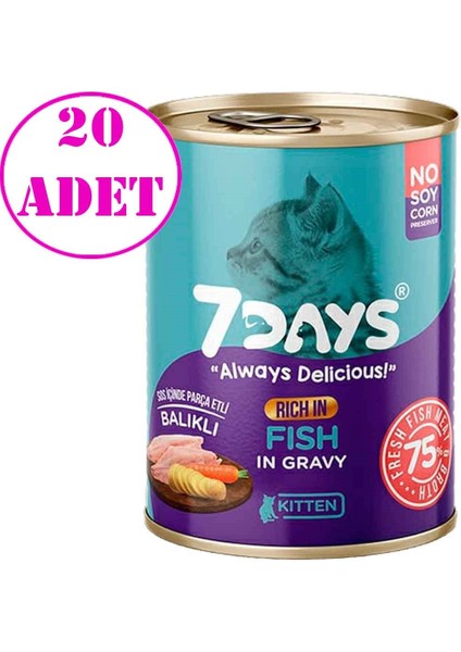 Yavru Kedi Konservesi Balıklı 415 gr 20 Ad