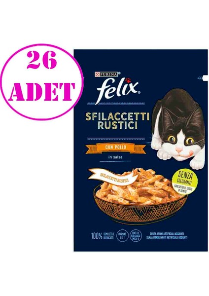 Purina Felix Tavuklu Lezzetli Et Dilimleri Punch 80 gr 26 Adet