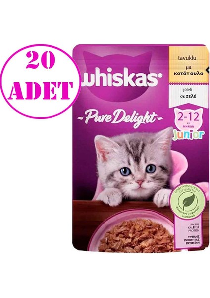 Pure Delight Tavuklu Yavru Kedi Maması 85 gr 20 Ad