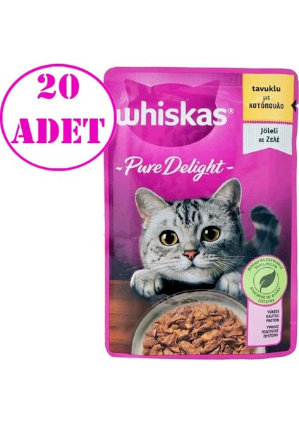 Pouch Pure Delight Tavuklu Kedi Konservesi 85 gr 20 Ad