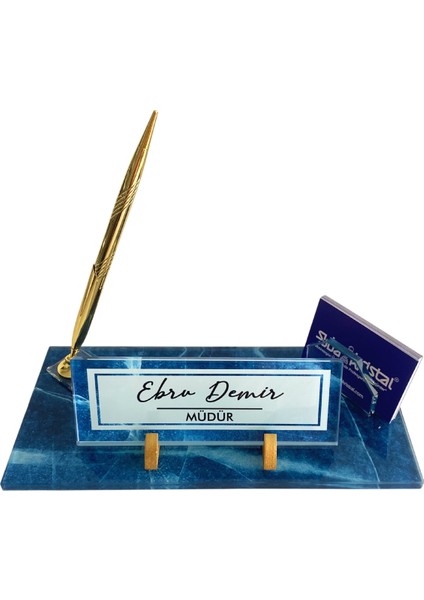 Kişiye Özel Uv Baskılı Kristal Masa Isi mliği