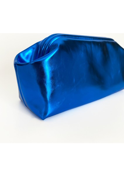 Kadın Parlak Dokulu Deri Clutch El Çantası