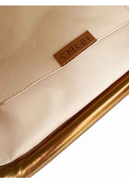 Kadın Parlak Dokulu Deri Clutch El Çantası