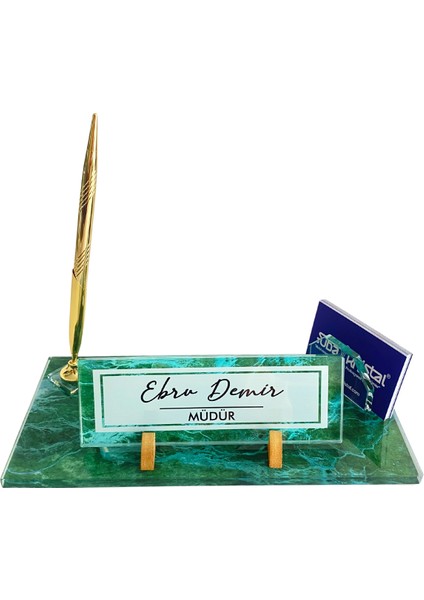 Kişiye Özel Uv Baskılı Kristal Masa Isi mliği