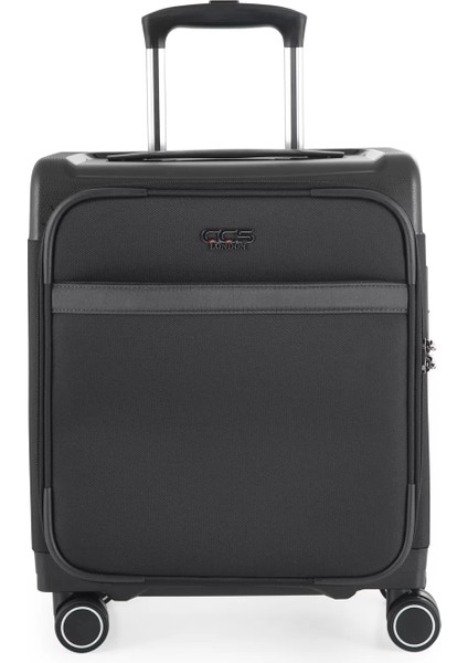 Macbook Air - Macbook Pro 13&13.3 Inç Uyumlu Laptop Bölmeli Kabin Boy Pilot Hibrit Valiz Siyah 71446