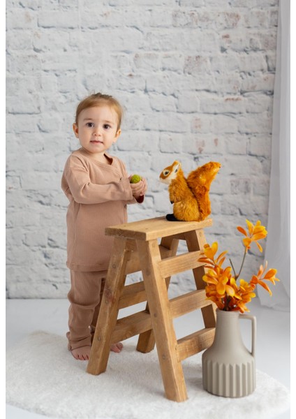 Kız Bebek Nakışlı Kaşkorse Bluz ve Pantolon Takım