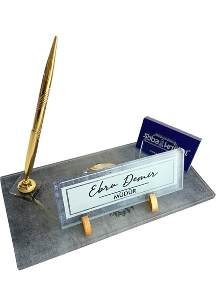 Kişiye Özel Uv Baskılı Kristal Masa Isi mliği