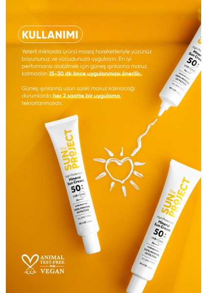 The Sun Project Yüksek Korumalı Aydınlatıcı %100 Mineral Güneş Kremi 50 Spf 40 ml