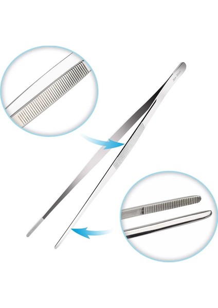 Penset Paslanmaz Çelik Aşçı Cımbızı Düz-Küt Uç 30 Cm modelleri