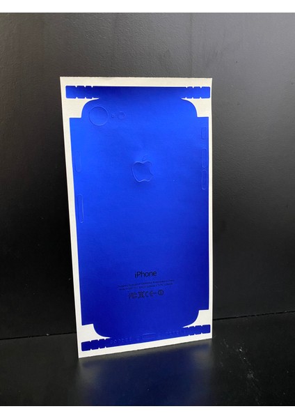 Apple Iphone 8 Arka ve Yan Koruma Jelatin Sticker Kaplama Film - Mavi