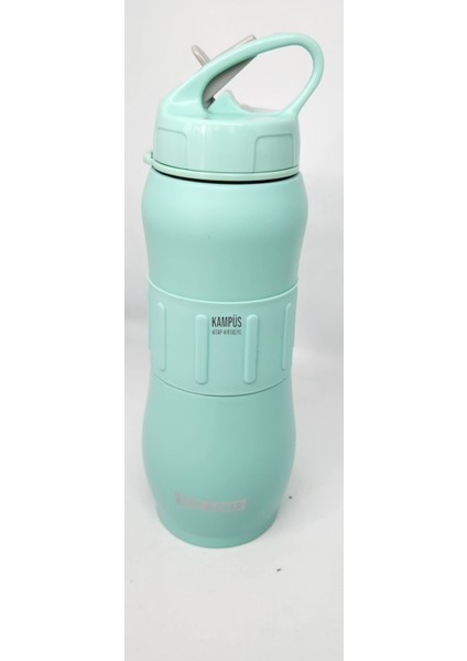 Soft Turkuaz Renk 830 ml Pipetsiz Çelik Matara