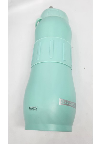 Soft Turkuaz Renk 830 ml Pipetsiz Çelik Matara
