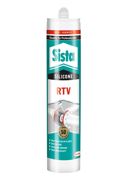 Sista Rtv Silikon Kırmızı 310 ml 1 Koli (20 Adet)
