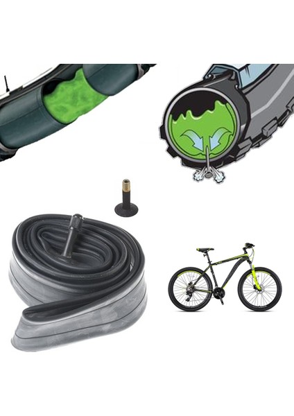 Irc Kron XC100 Uyumlu Patlak Sıvılı Iç Lastik 26"-27,5"-28"-29"