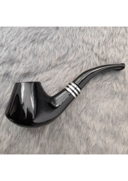 Siyah Parlak Sandalwood Bilezikli Ahşap Pipo Seti RC99-TAKIM fiyatları