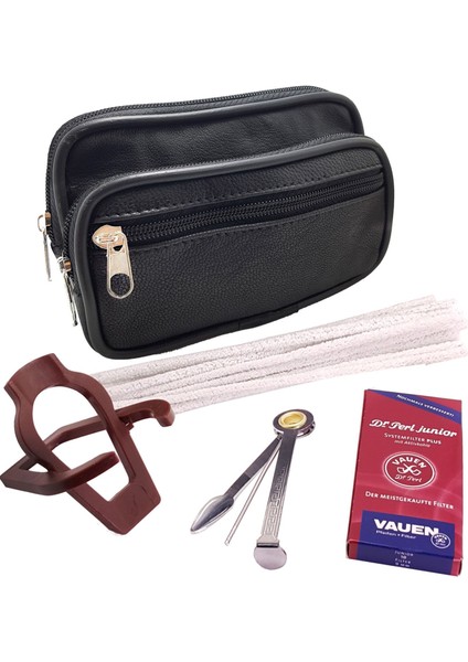 Siyah Parlak Sandalwood Bilezikli Ahşap Pipo Seti RC99-TAKIM fırsatları