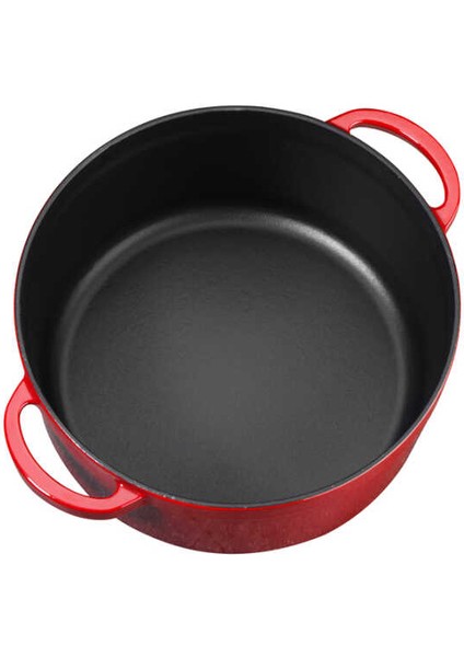 Iron 24 cm Demir Döküm Basık Tencere Kırmızı fiyatları