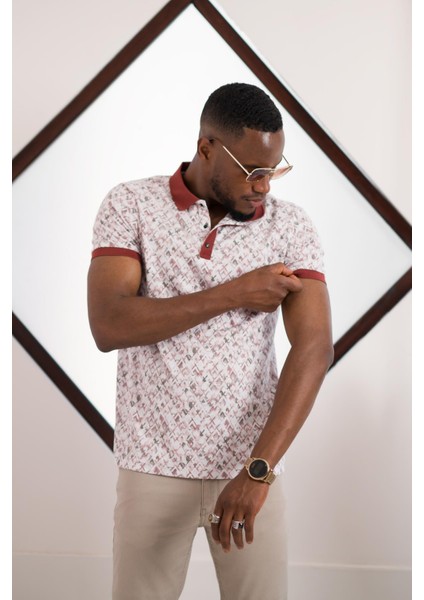 Polo Yaka Dynamıc Fit Baskı Desenli Çıt Çıt Detaylı Kısa Kol Erkek Yazlık T-Shirt fiyatları