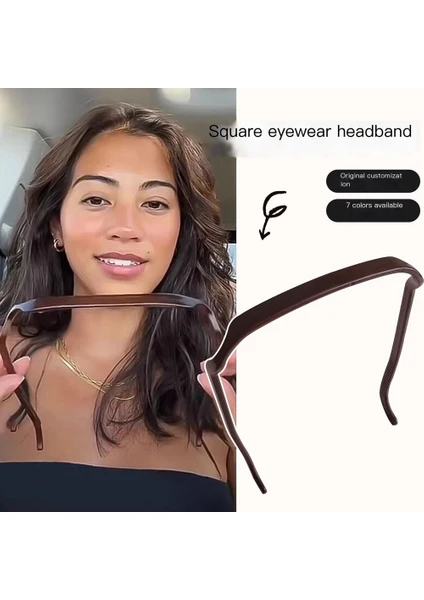 9 Adet Kare Gözlük Hairband Görünmez Sabit Saç Tokası (Yurt Dışından)