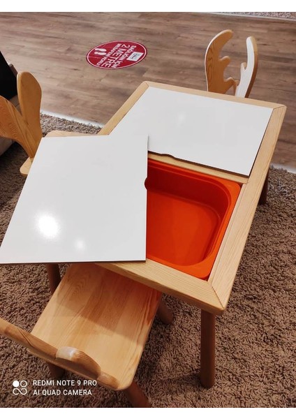 Montessori Çocuk Duyu Masası Takımı ( Rulolu - Kalemlikli )
