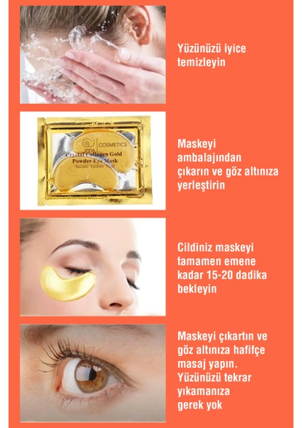 Göz Maskesi Bio-Collagen Goldmask Göz Altı Altın Maske