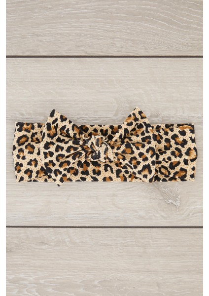 Leopar El Yapımı Yumuşak Fiyonk Bağlamalı Doğal Pamuklu Penye Bebek Çocuk Kız Bandana Best Of Serisi indirimleri