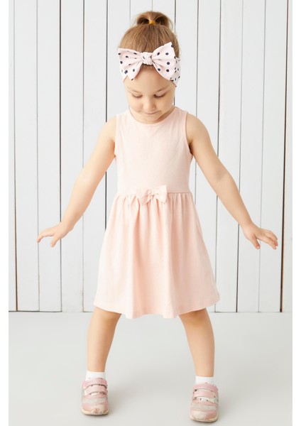 Pudra Siyah Puantiyeli El Yapımı Yumuşak Fiyonk Bağlamalı Doğal Pamuklu Penye Bebek Çocuk Kız Bandana BEST OF SERİSİ fiyatları