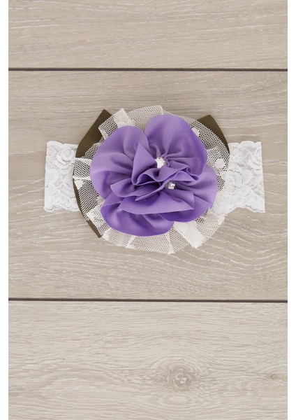 Beyaz Mor El Yapımı Yumuşak Eşsiz Aksesuarlı Doğal Pamuklu Penye Bebek Çocuk Kız Bandana Elmas Seri modelleri